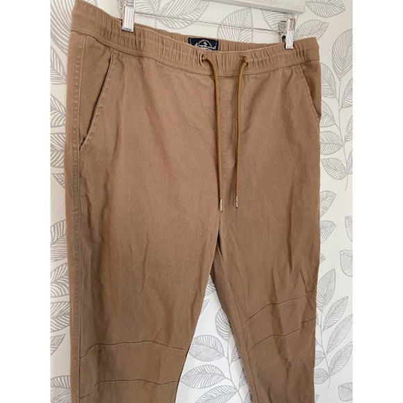 Across the Pond Brown Tie Waist Pants, Size M - Picture 2 of 5